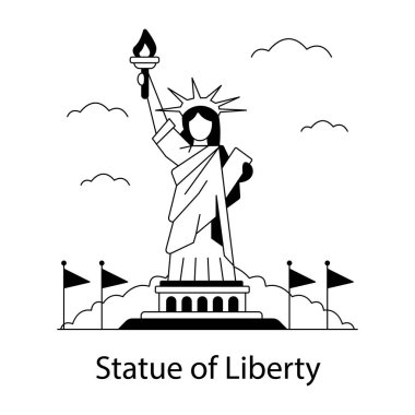 Özgürlük heykelinin güzel bir tasarım simgesi