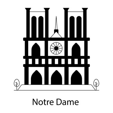 Notre dame 'ın yaratıcı tasarım simgesi