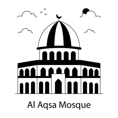Al Aqsa camiinin birinci sınıf tasarım simgesi