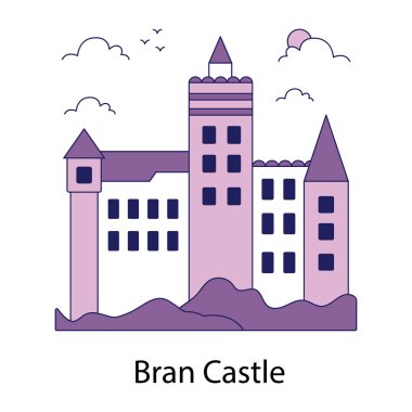Perfect design icon of bran castle