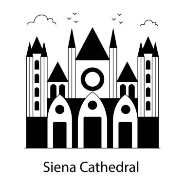 Creative design icon of siena cathedral