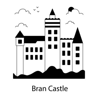 Perfect design icon of bran castle