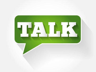 Metin iletisi kabarcık, düz arka plan kavramı konuşmak