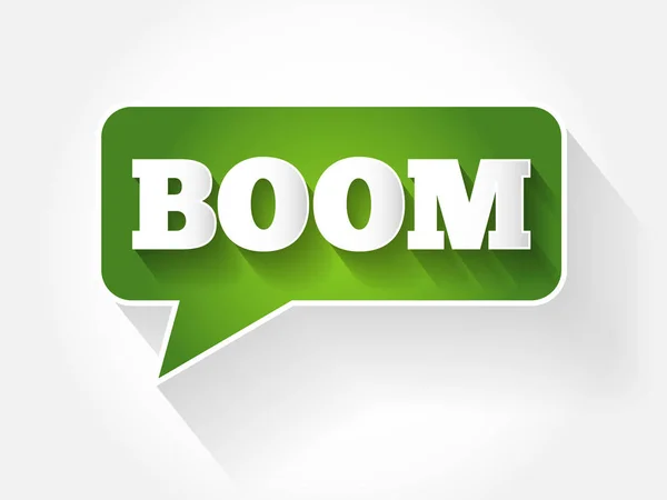 Boom Bolha Mensagem Texto Plano Fundo Conceito Negócio — Vetor de Stock