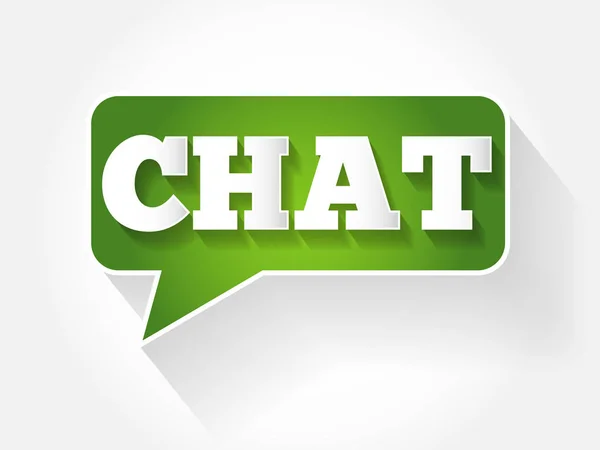 Chat Bolha Mensagem Texto Conceito Fundo Plano — Vetor de Stock