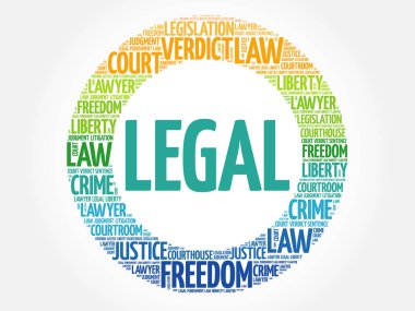 Yasal kelime bulutu kavramı arka plan