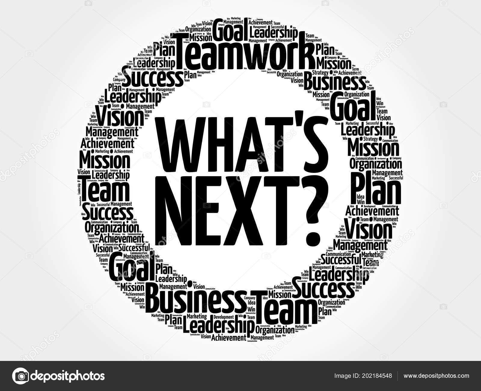 What Next Word Cloud Collage Business Concept Background Stock Vector C Dizanna