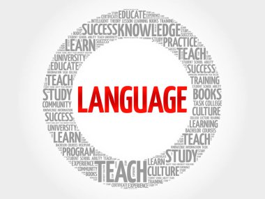 Dil kelime bulut kolajı, eğitim konsepti geçmişi