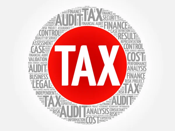 Налоговый Коллаж Концепция Бизнеса — стоковый вектор