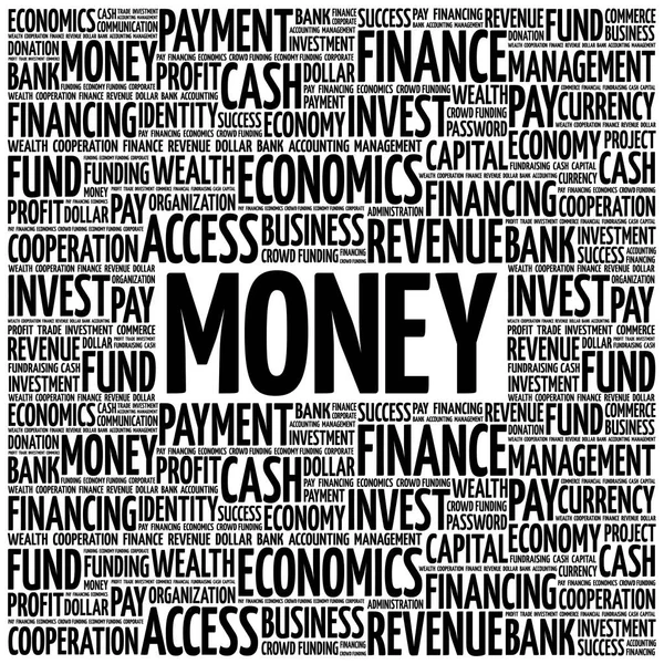 Money Word Cloud Business Concept — Stock Vector