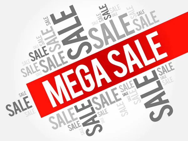 Mega Sale Λόγια Σύννεφο Επιχειρηματικό Υπόβαθρο Έννοια — Διανυσματικό Αρχείο