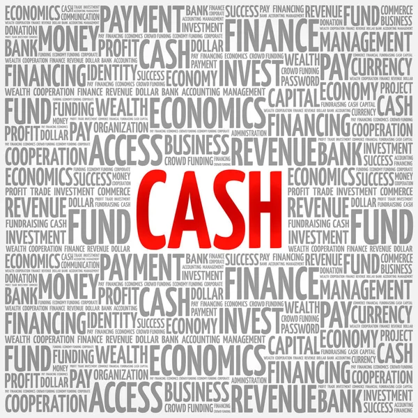 CASH word cloud collage — Stock Vector