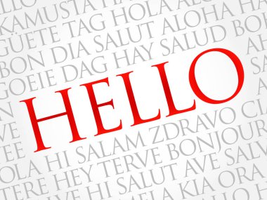 Merhaba kelime bulut dünyanın farklı dillerinde, arka plan konsepti