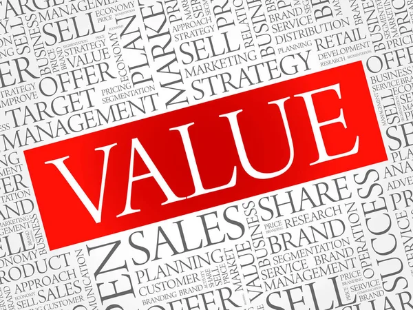 Değer kelime bulutu, iş kavramı arka plan
