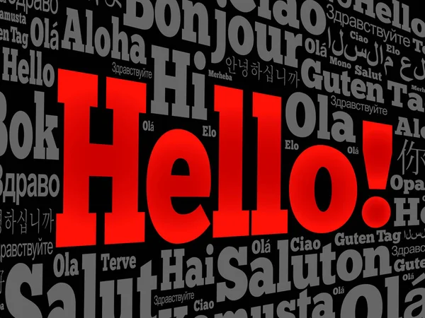 Merhaba kelime bulut dünyanın farklı dillerinde, arka plan konsepti