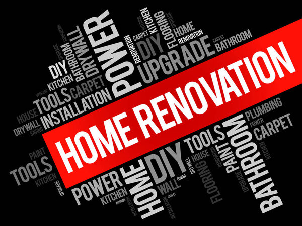 Слово "ремонт", коллаж бизнес-концепции