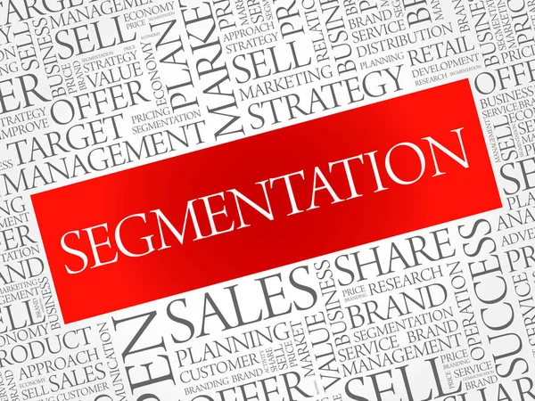 Segmentation Word Cloud Business Concept Background — Stock Vector