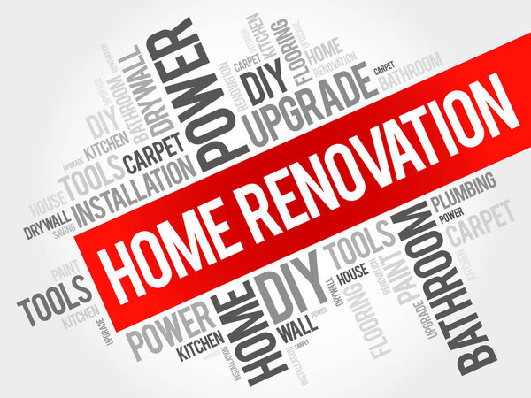 Слово "ремонт", коллаж бизнес-концепции