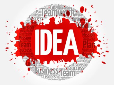 Fikir daire kelime bulutu, iş kavramı