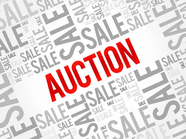 Auction Words Cloud Tło Koncepcji Biznesu — Wektor stockowy