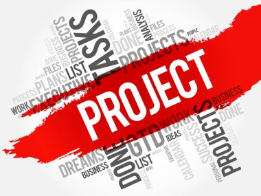 PROJECT kelimesi bulut kolajı, iş konsepti geçmişi