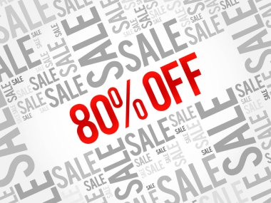 Kelime bulutu arka plan, iş kavramı kapalı %80