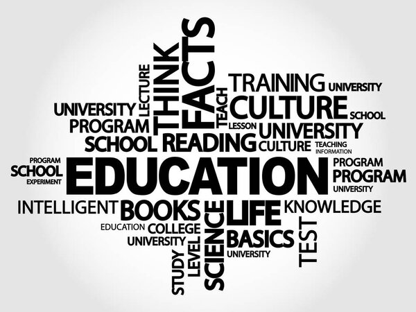 EDUCATION word cloud, concept background