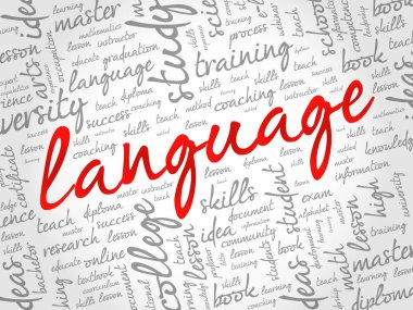 Dil kelime bulut kolajı, eğitim konsepti geçmişi