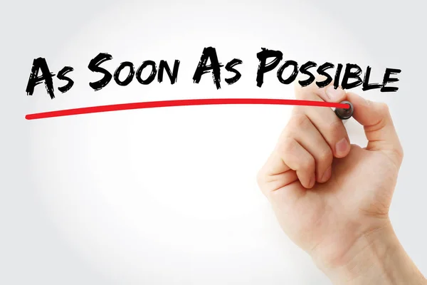 Asap Soon Possible Acronym Business Concept Background — Stock Photo, Image