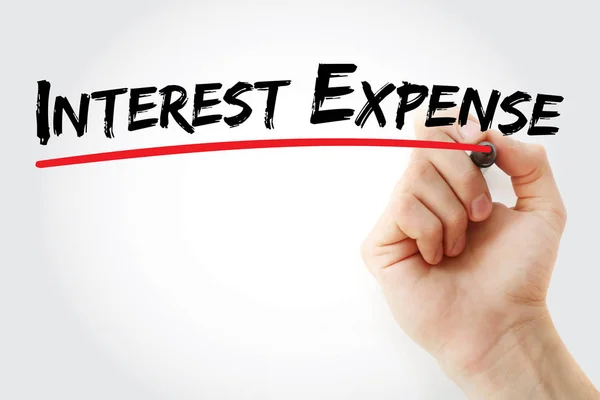 Interest Expense Acronym Business Concept Background — Stock Photo, Image
