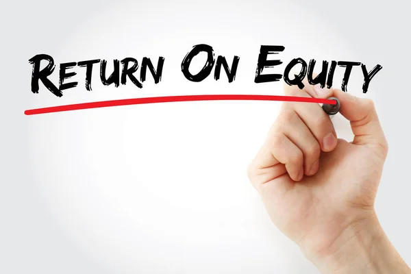 Roe Retorno Del Acrónimo Equity Fondo Del Concepto Negocio —  Fotos de Stock