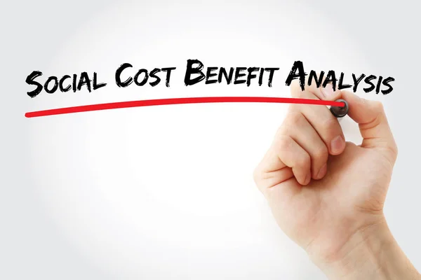 Scba Social Cost Benefit Analysis Acronimo Business Concept Background — Foto Stock