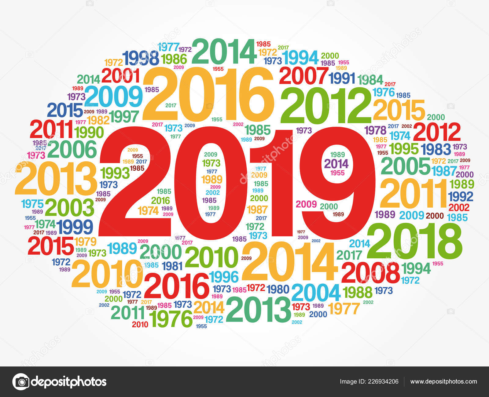2019 Новым Годом Предыдущими Годами Векторное Изображение ©dizanna.