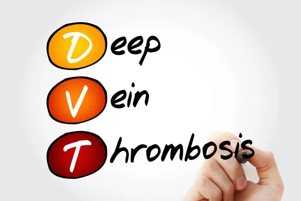 DVT - Deep Vein Thrombosis, acronym health concept backgroun