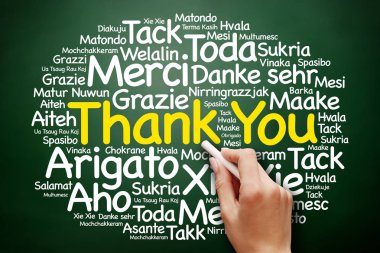 Teşekkür ederim Word Cloud blackboard, sunu arka plan, sunu arka plan