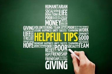 Yararlı ipuçları bulut kolaj, kavram çapraz kelime