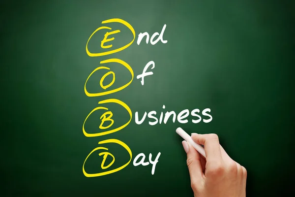 EOBD, acrónimo de concepto de negocio en pizarra — Foto de Stock