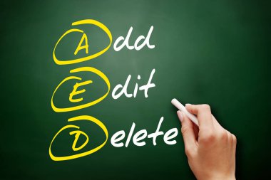 AED - Tahtaya ekleme, düzenleme ve silme, kısaltma iş kavramı