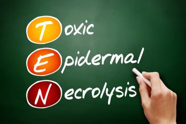 TEN - Toxic Epidermal Necrolysis, acronym health concept background  clipart
