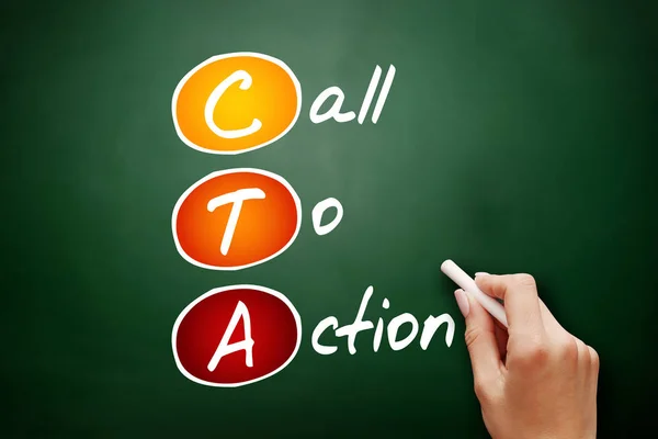 CTA - Call To Action, acronym business concept on blackboard