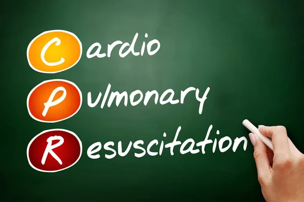 CPR - Cardiopulmonary Resuscitation, acronym health concept on blackboard