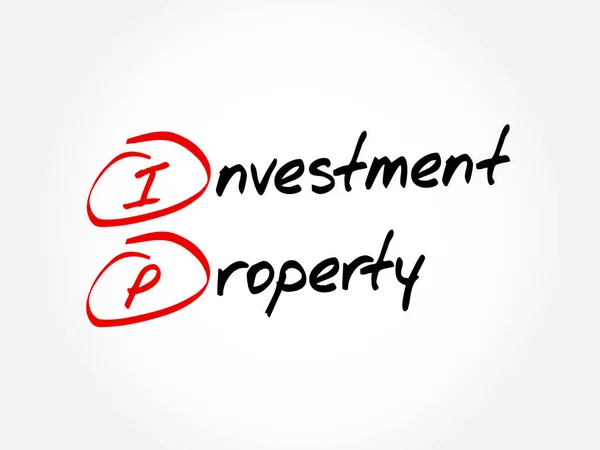 Akronym Investice Nemovitostí Zázemí Podnikatelského Konceptu — Stockový vektor