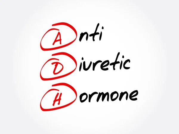 Adh Antidiureticum Hormoon Acroniem Concept Achtergrond — Stockvector