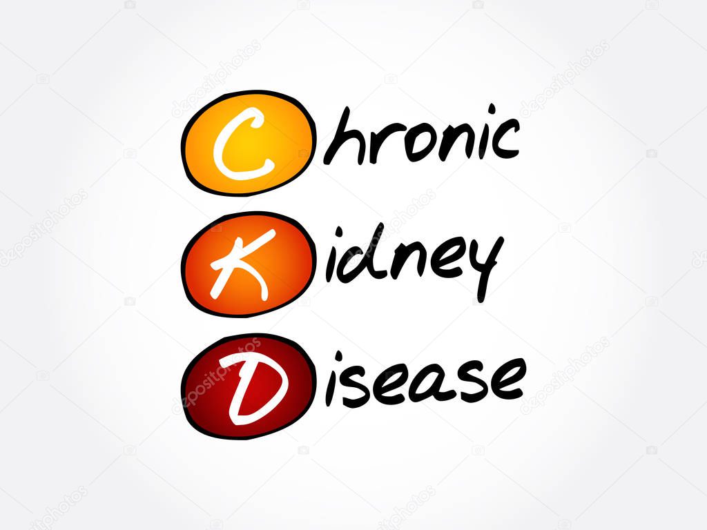 CKD - Chronic Kidney Disease, acronym health concept background