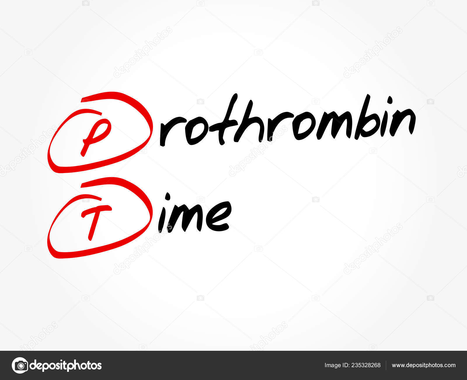 Prothrombin Time Acronym Concept Background Stock Vector by ©dizanna