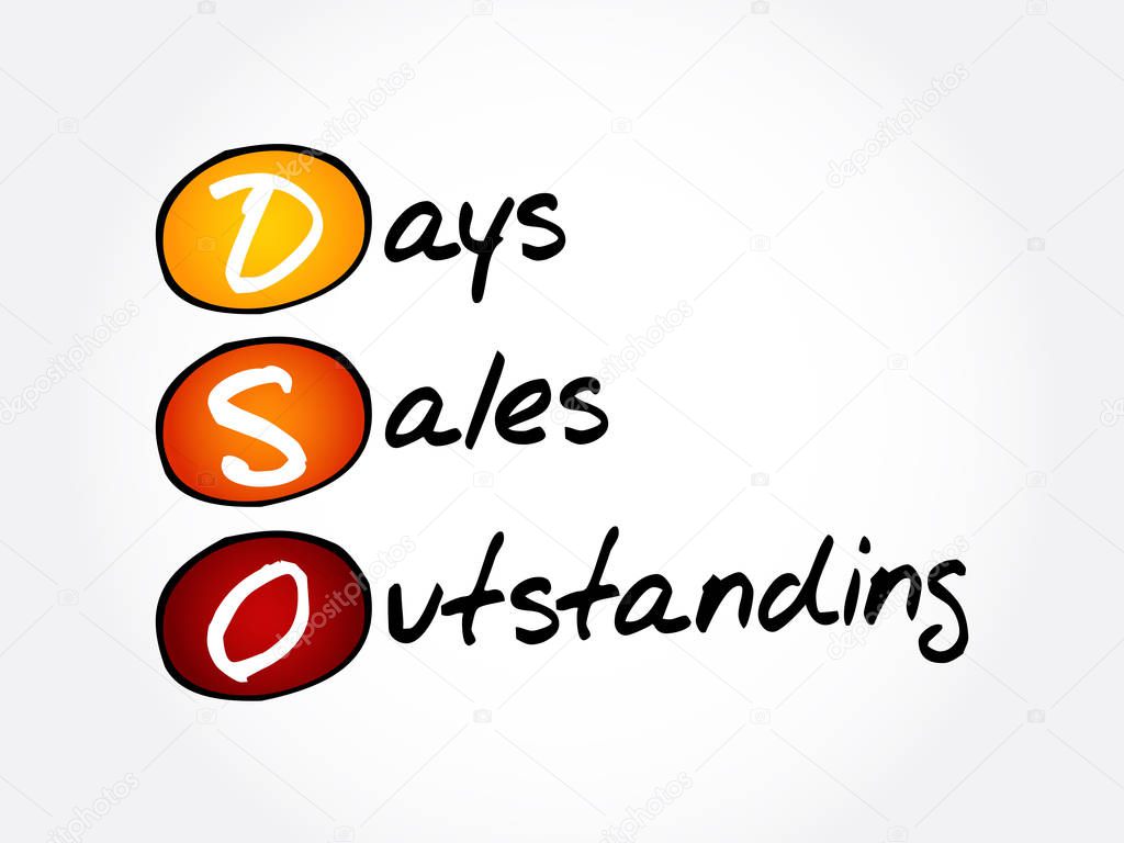 DSO - Days Sales Outstanding acronym, business concept background
