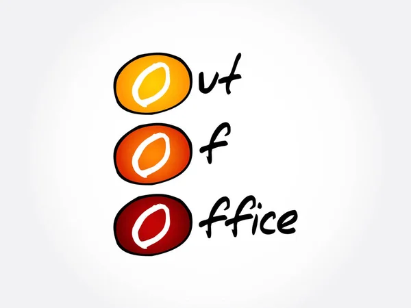 Ofis Dışı Kısaltma Konsepti Geçmişi — Stok Vektör