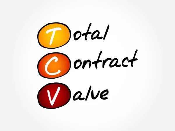 Tcv Acrónimo Valor Contractual Total Fondo Del Concepto Negocio — Vector de stock