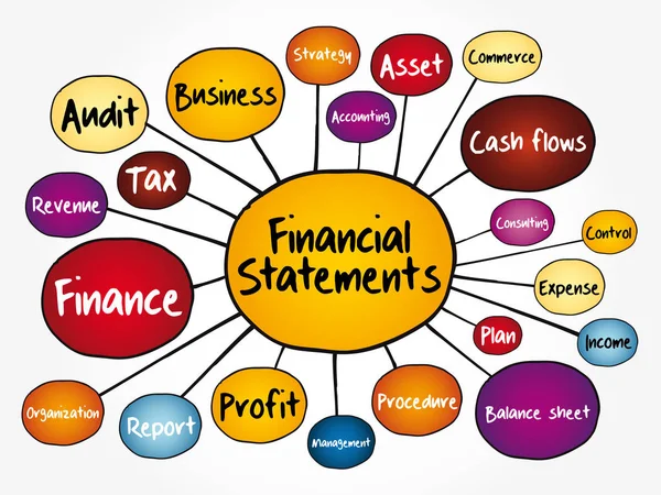 Organigramme Des États Financiers Concept Opérationnel Pour Les Présentations Les — Image vectorielle