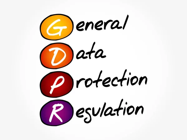 Gdpr Peraturan Perlindungan Data Umum Latar Belakang Konsep Teknologi - Stok Vektor